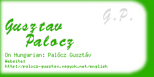 gusztav palocz business card
