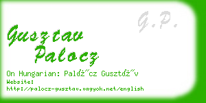 gusztav palocz business card